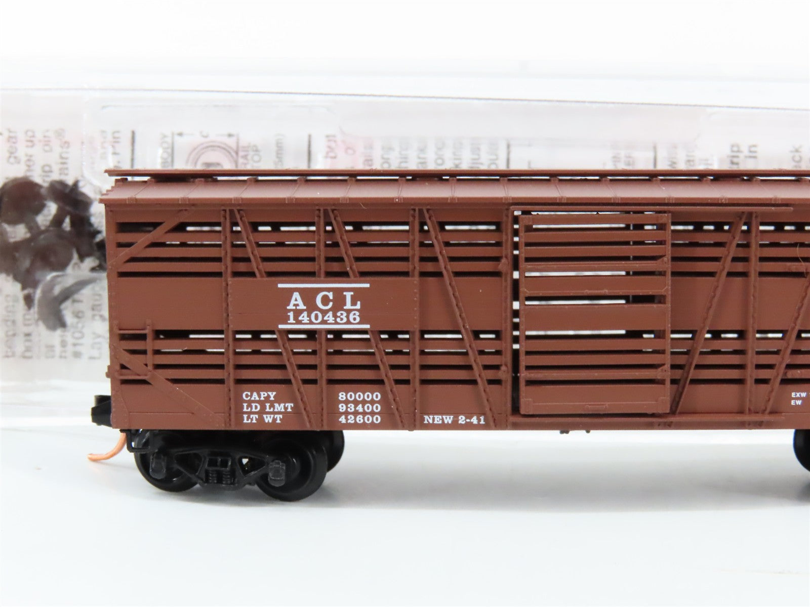 N Scale Micro-Trains MTL 35100 Atlantic Coast Line 40' Stock/Cattle Car RTR