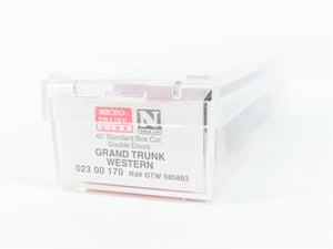 N Scale Micro-Trains MTL 02300170 GTW Grand Trunk Western 40' Box Car 585883 RTR