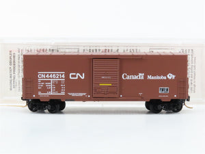 N Scale Micro-Trains MTL 24280 CN Canadian National 40' Box Car 446214 RTR