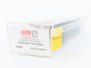N Scale Micro-Trains MTL 24280 CN Canadian National 40' Box Car 446214 RTR