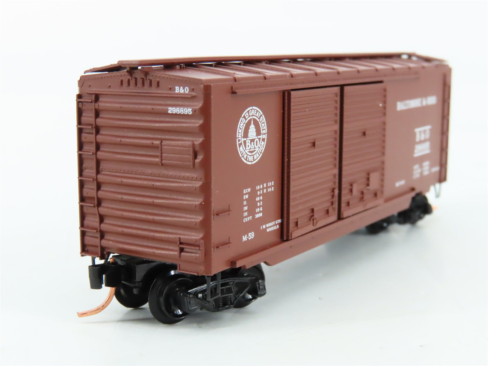 N Scale Micro-Trains MTL 23040 B&O Baltimore & Ohio 40' Box Car 298895 RTR