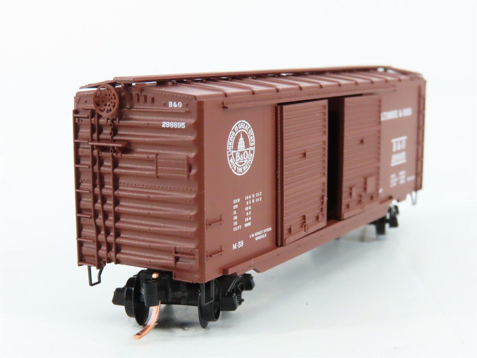 N Scale Micro-Trains MTL 23040 B&O Baltimore & Ohio 40' Box Car 298895 RTR