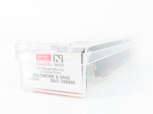 N Scale Micro-Trains MTL 23040 B&O Baltimore & Ohio 40' Box Car 298895 RTR