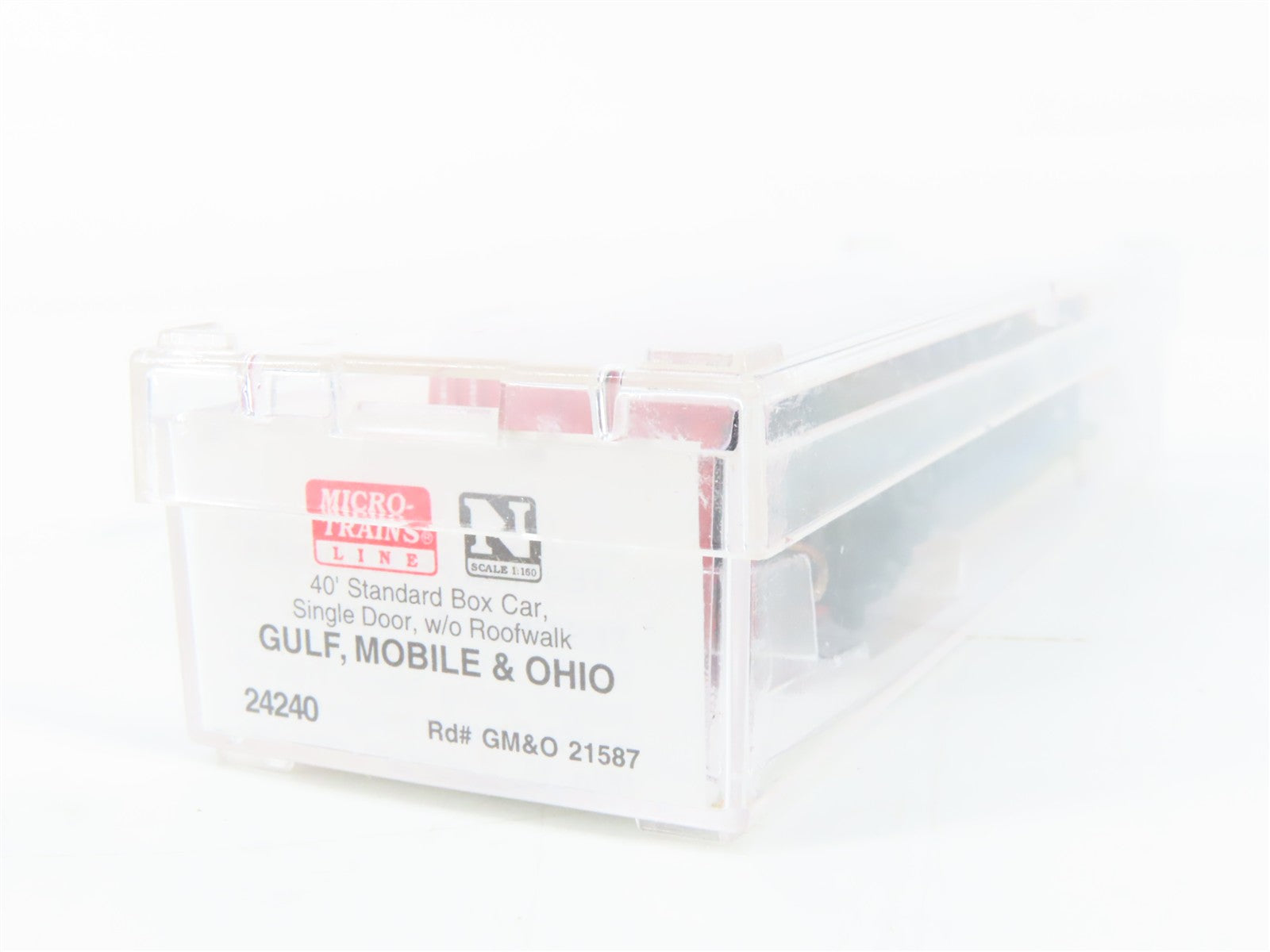N Scale Micro-Trains MTL 24240 GM&O Gulf, Mobile & Ohio 40' Box Car 21587 RTR