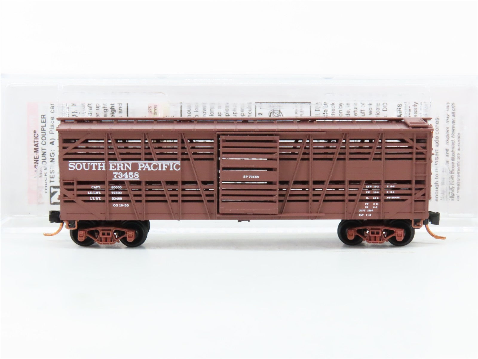 N Scale Micro-Trains MTL 03500251 SP Southern Pacific 40' Stock Car 73458 RTR