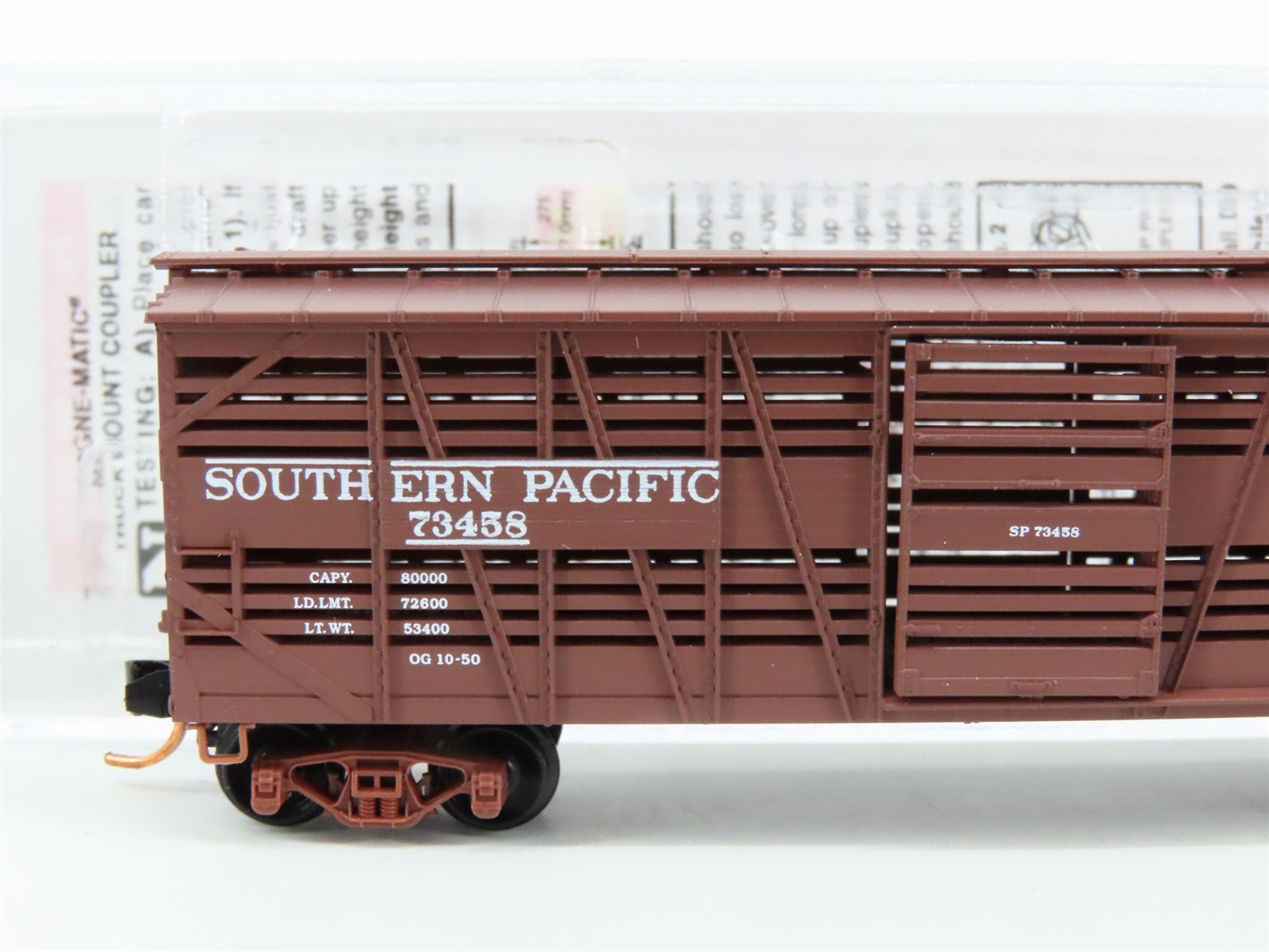 N Scale Micro-Trains MTL 03500251 SP Southern Pacific 40' Stock Car 73458 RTR