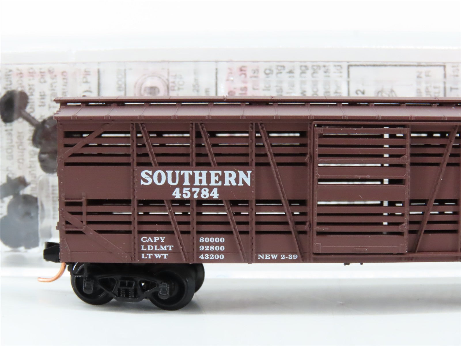 N Scale Micro-Trains MTL 35060 SOU Southern 40' Stock/Cattle Car 45784 RTR