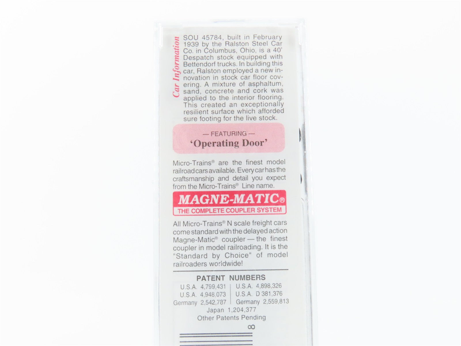 N Scale Micro-Trains MTL 35060 SOU Southern 40' Stock/Cattle Car 45784 RTR