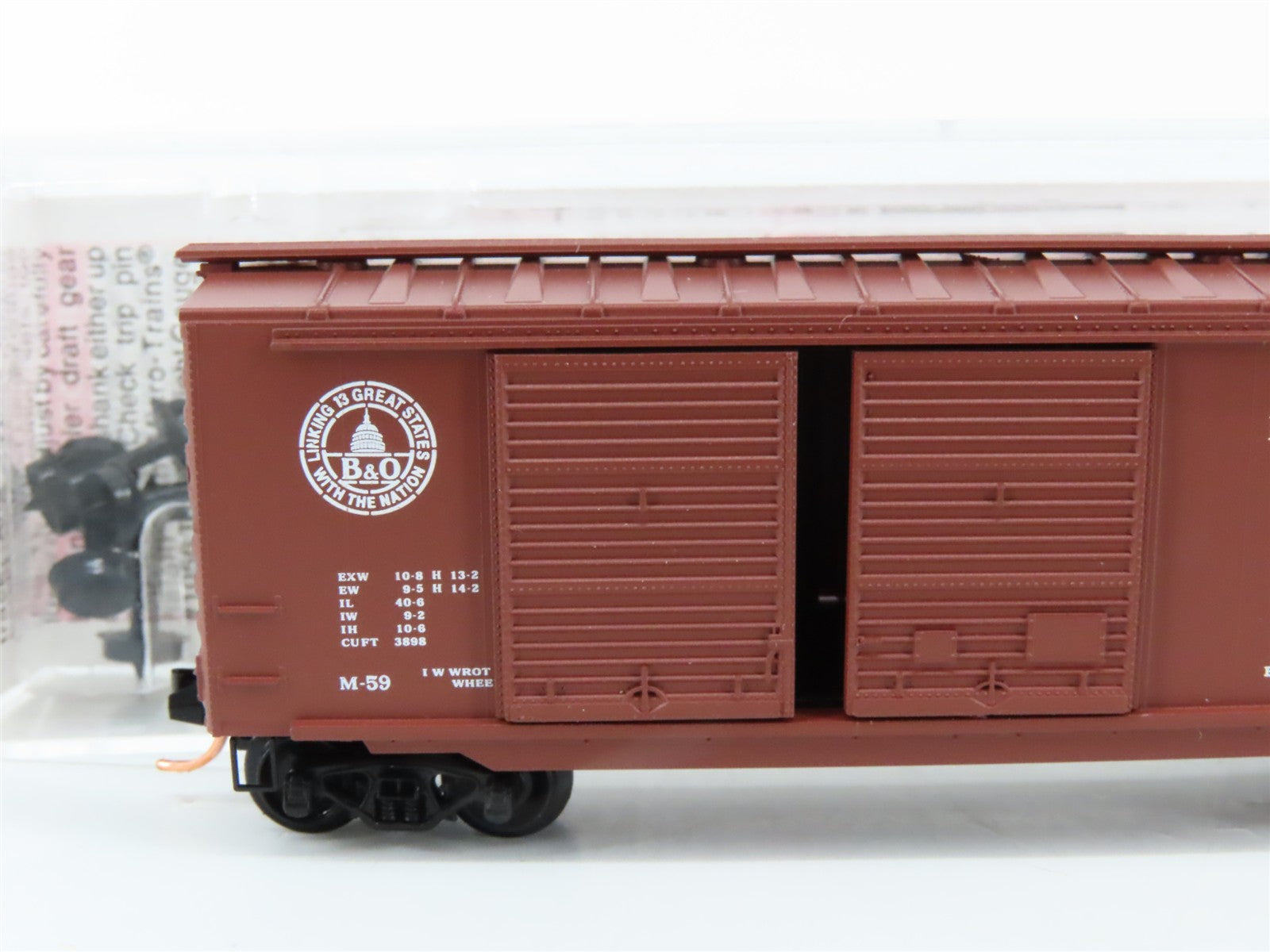 N Scale Micro-Trains MTL 23040 B&O Baltimore & Ohio 40' Box Car 298895 RTR