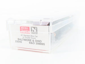 N Scale Micro-Trains MTL 23040 B&O Baltimore & Ohio 40' Box Car 298895 RTR