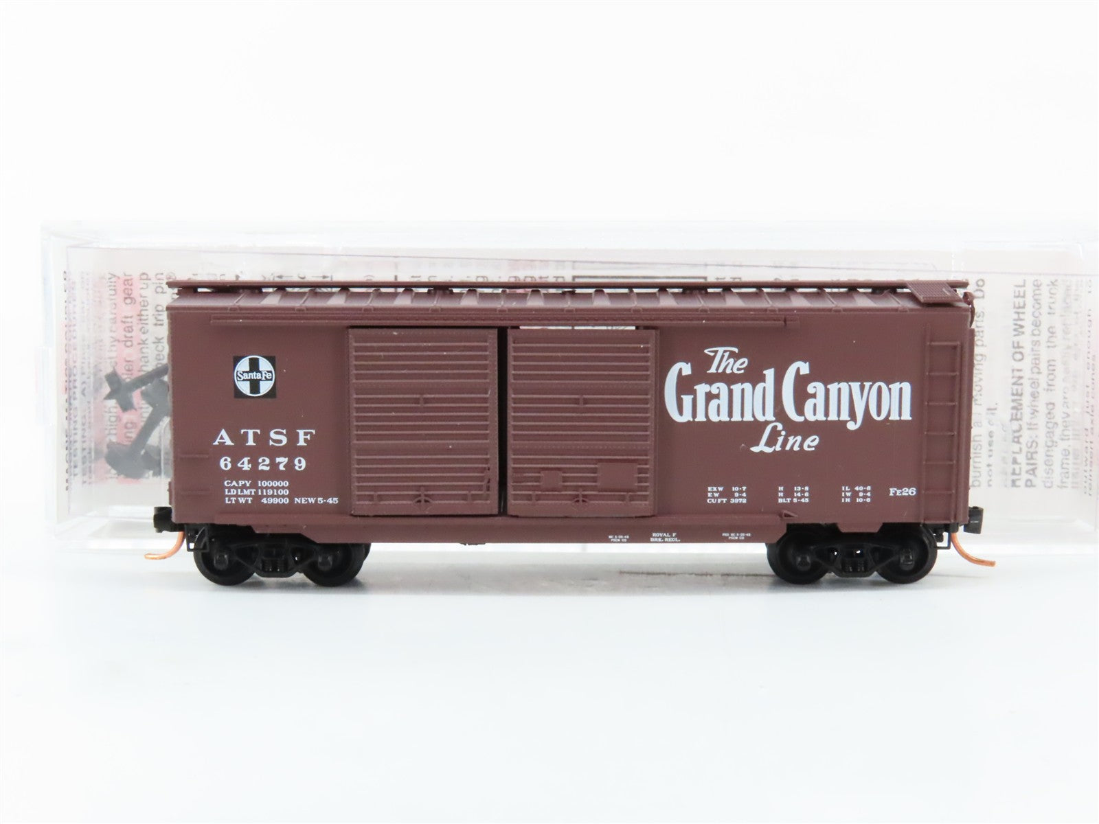 N Scale Micro-Trains MTL 23290 ATSF Santa Fe 40' Double Door Box Car 64279 RTR