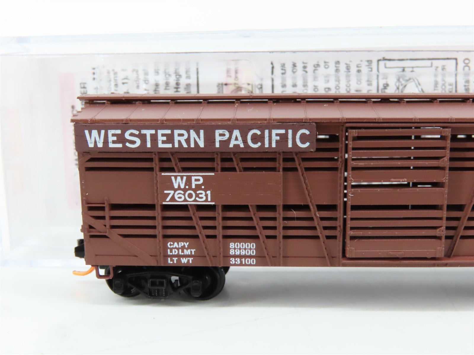 N Scale Micro-Trains MTL 03500212 WP Western Pacific 40' Stock Car 76031 RTR