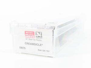 N Scale Micro-Trains MTL 59070 GH Creamsicle 40' Reefer 701 RTR
