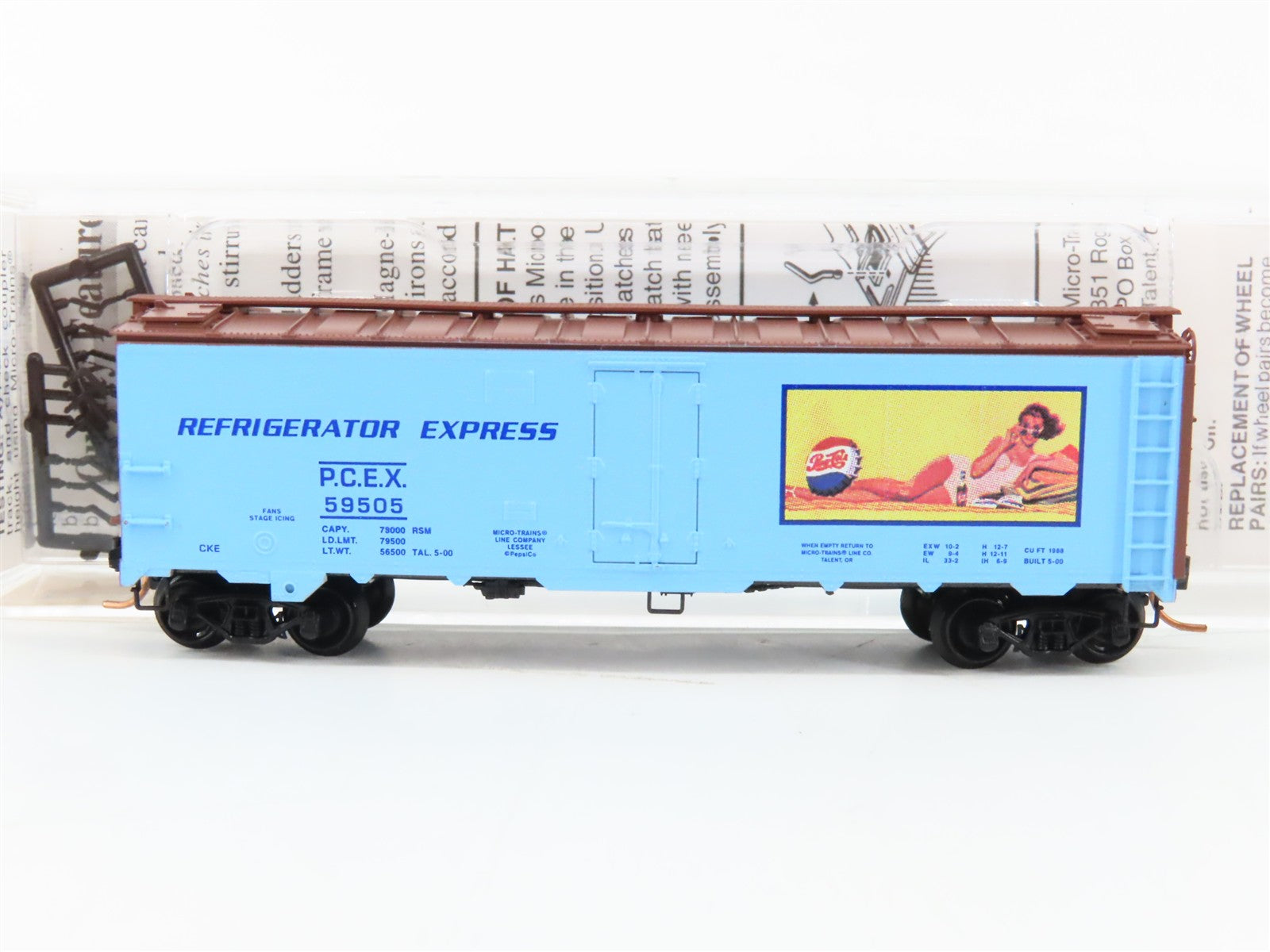 N Scale Micro-Trains MTL 59550 PCEX Pepsi-Cola 40' Reefer 59505 RTR