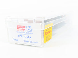 N Scale Micro-Trains MTL 59550 PCEX Pepsi-Cola 40' Reefer 59505 RTR
