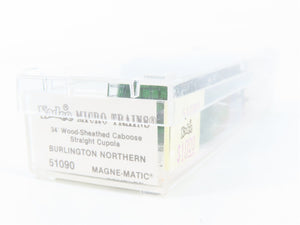 N Scale Micro-Trains MTL 51090 Burlington Northern 34' Wood-Sheathed Caboose RTR