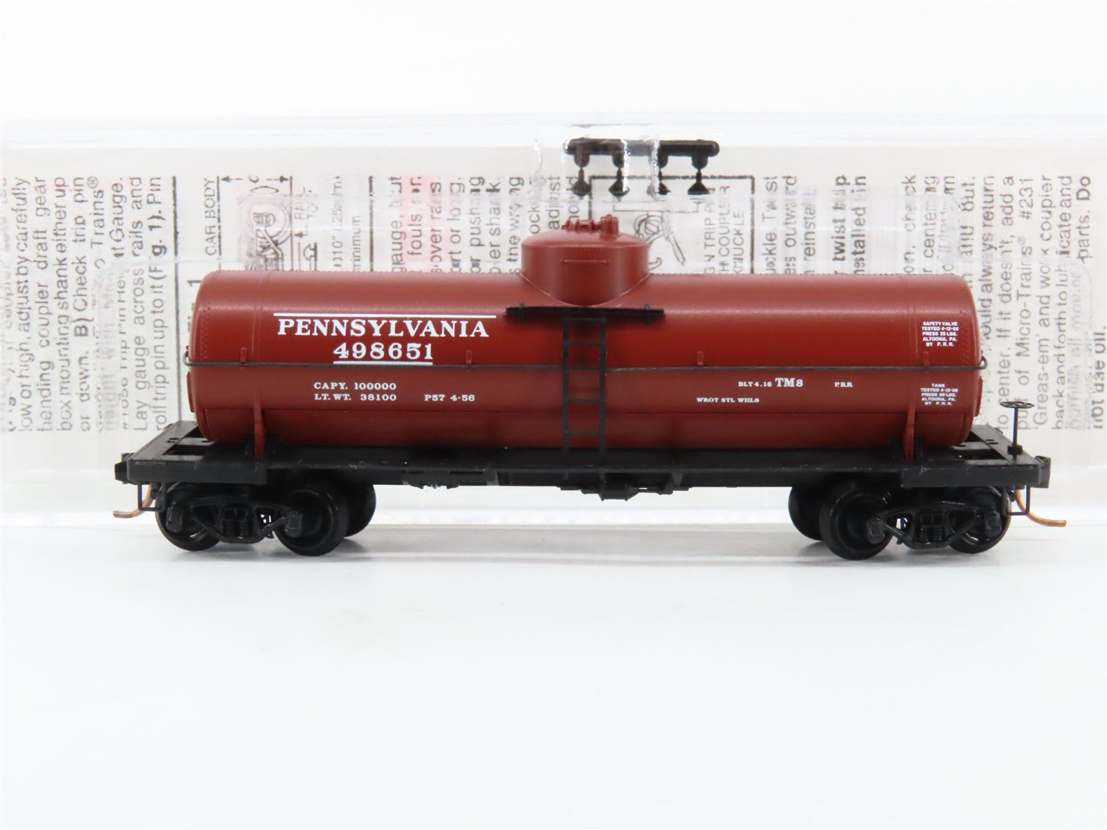 N Scale Micro-Trains MTL 65230 PRR Pennsylvania Railroad 39' Tank Car 498651 RTR