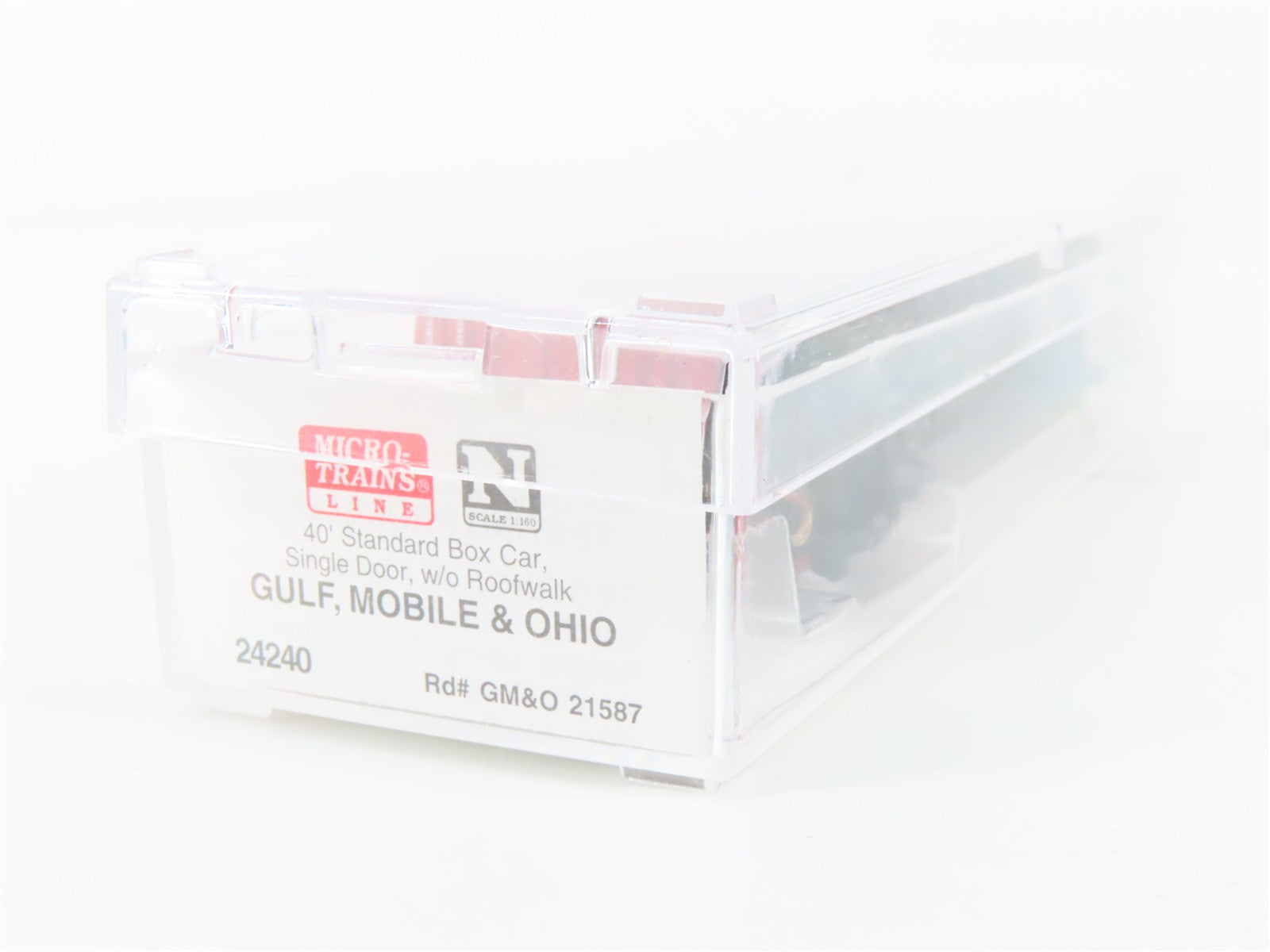 N Scale Micro-Trains MTL 24240 GM&O Gulf, Mobile & Ohio 40' Box Car 21587 RTR