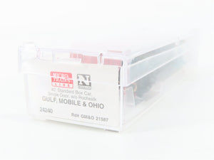 N Scale Micro-Trains MTL 24240 GM&O Gulf, Mobile & Ohio 40' Box Car 21587 RTR