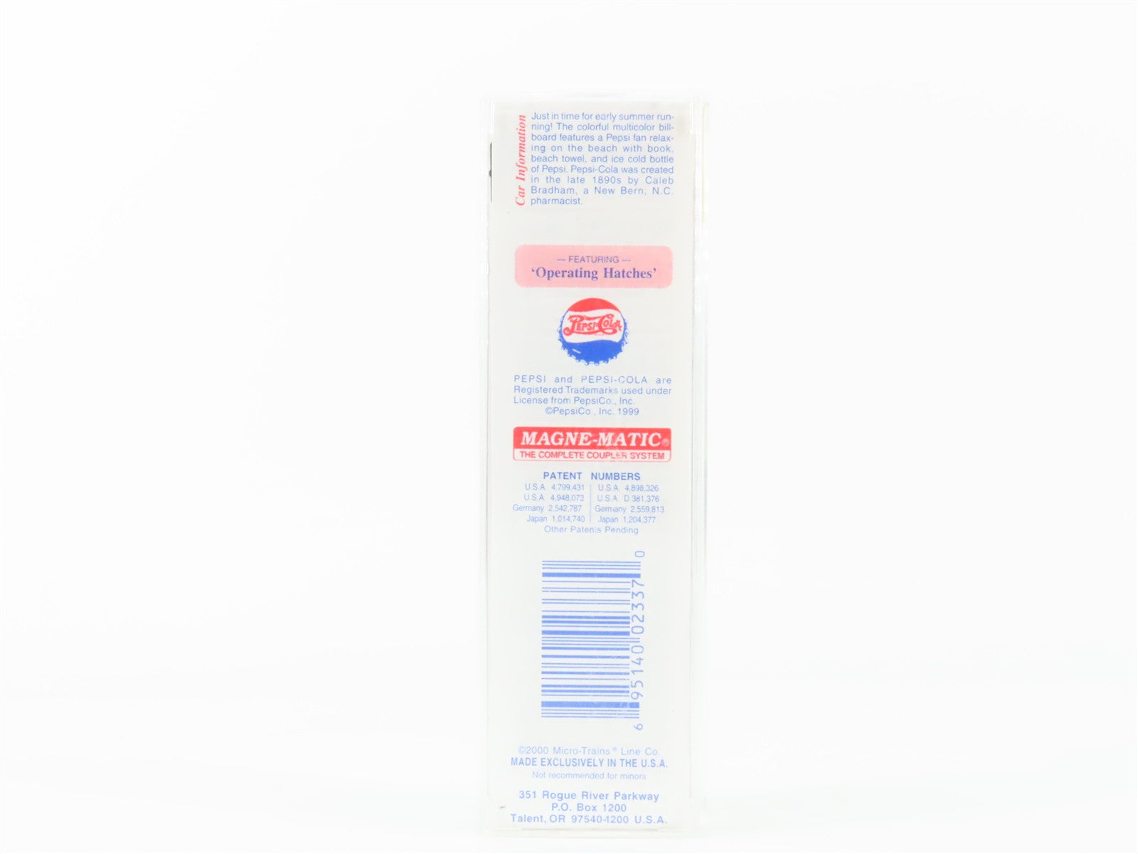 N Scale Micro-Trains MTL 59550 Pepsi-Cola 40' Ice Reefer Factory Interior RTR