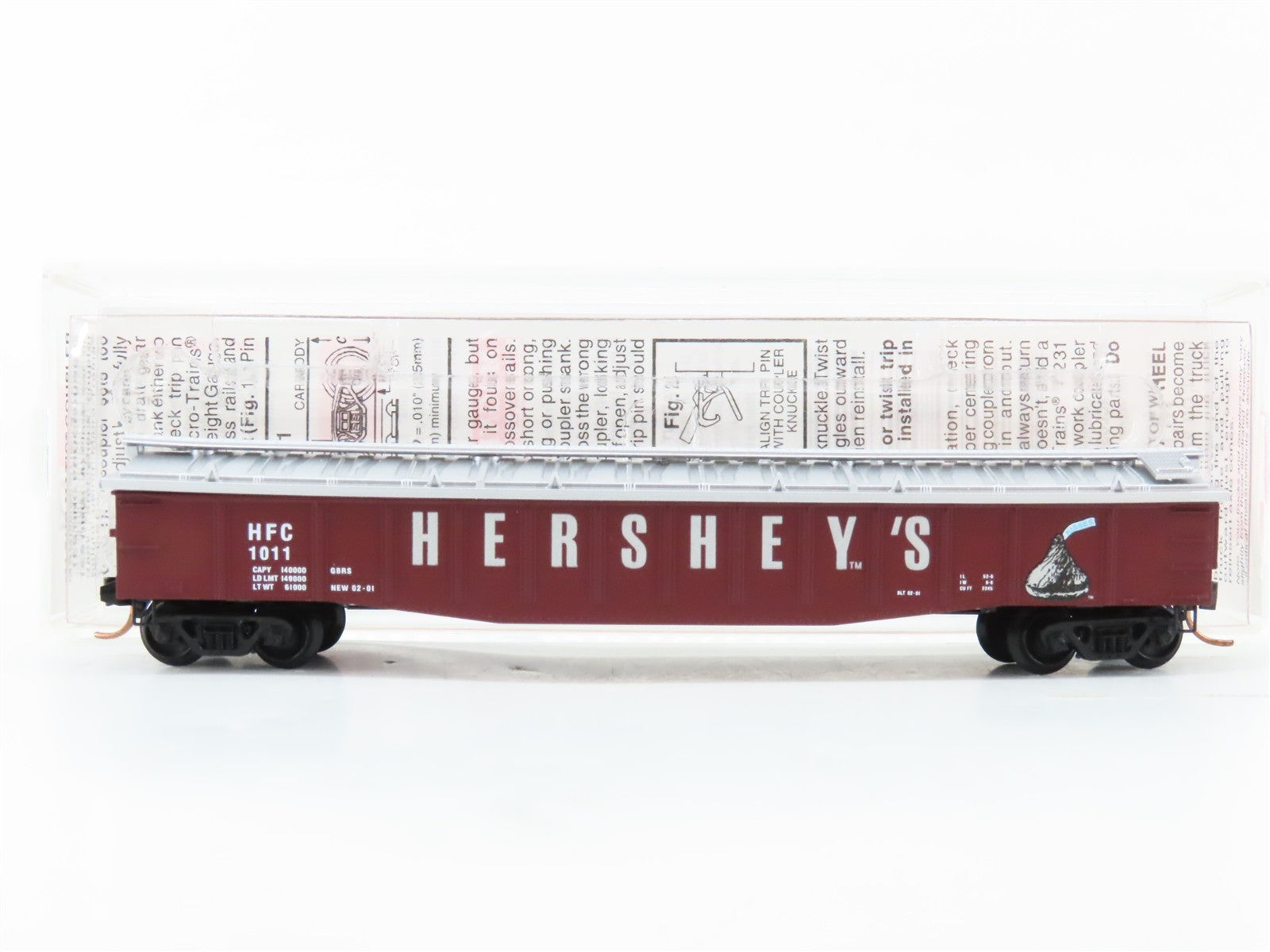 N Scale Micro-Trains MTL 106060 HFC Hershey's 50' Covered Gondola 1011 RTR