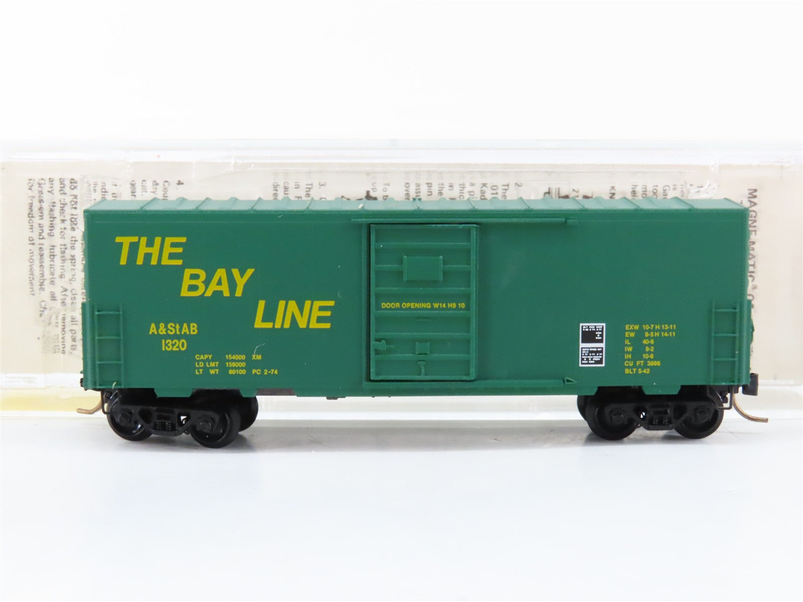N Scale Micro-Trains MTL 24210 The Bay Line 40' Single Door Box Car RTR
