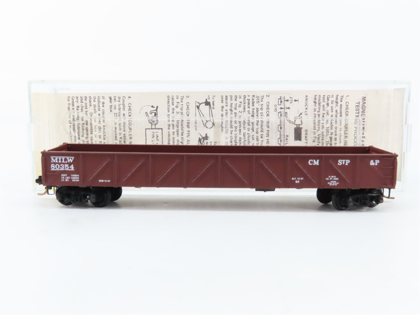 N Scale Micro-Trains MTL 60010 Milwaukee Road 50' Composite Gondola RTR