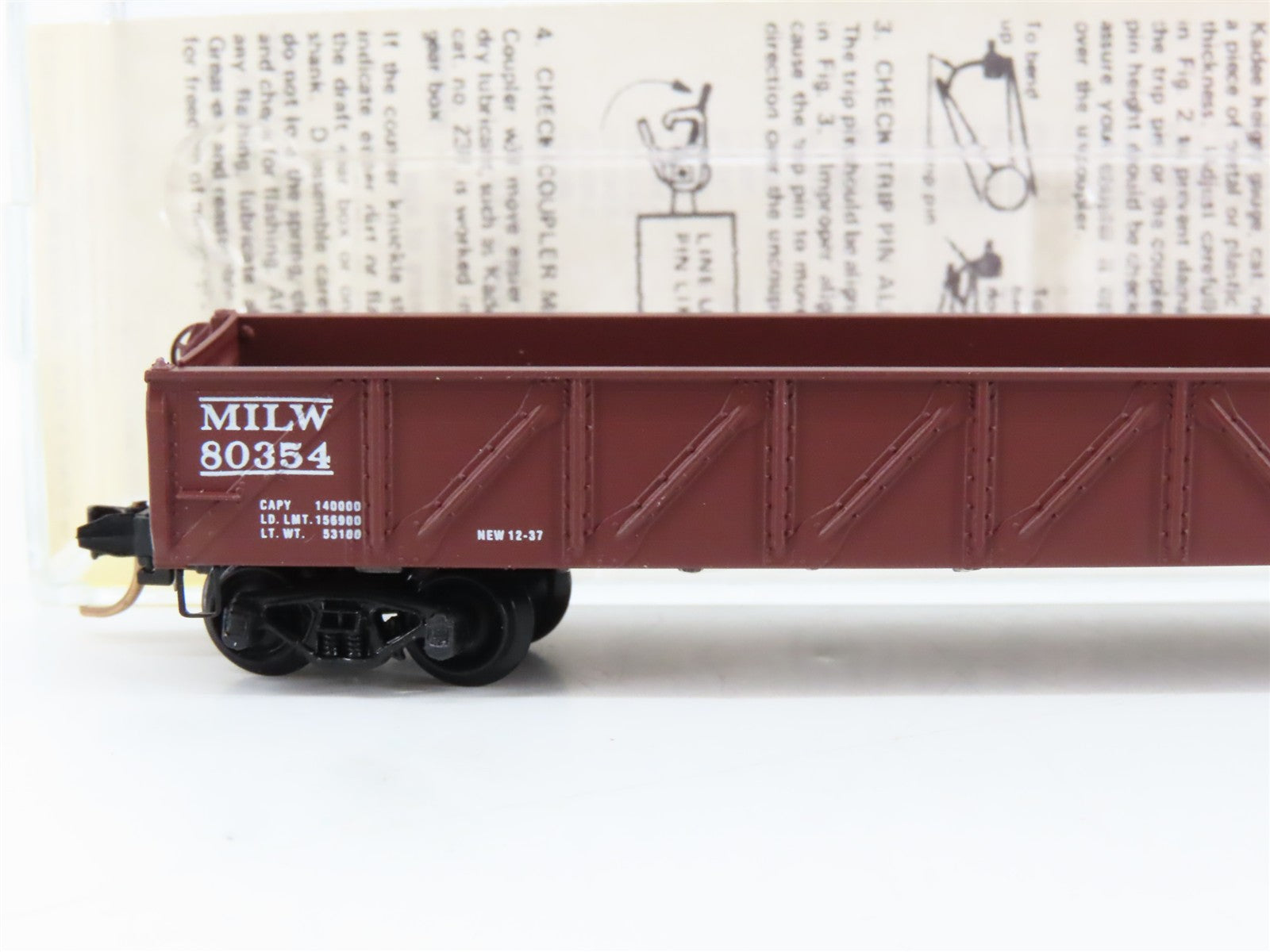 N Scale Micro-Trains MTL 60010 Milwaukee Road 50' Composite Gondola RTR