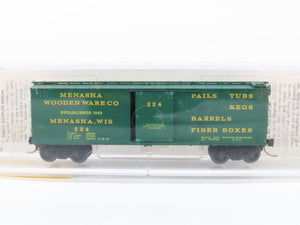 N Scale Micro-Trains MTL 42040 Menasha Wooden Ware Co. 40' Box Car 224 RTR