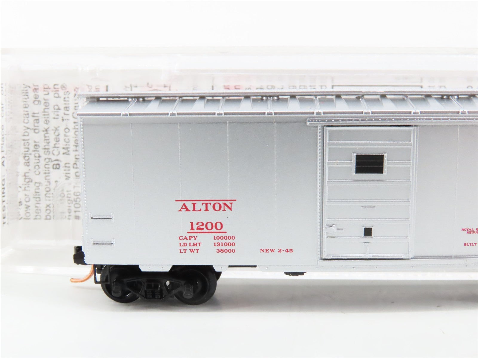 N Scale Micro-Trains MTL 20586 Alton Railroad 40' Single Door Box Car 1200 RTR