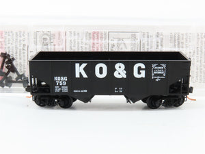 N Scale Micro-Trains MTL 56360 Kansas, Oklahoma and Gulf 33' 2-Bay Hopper RTR