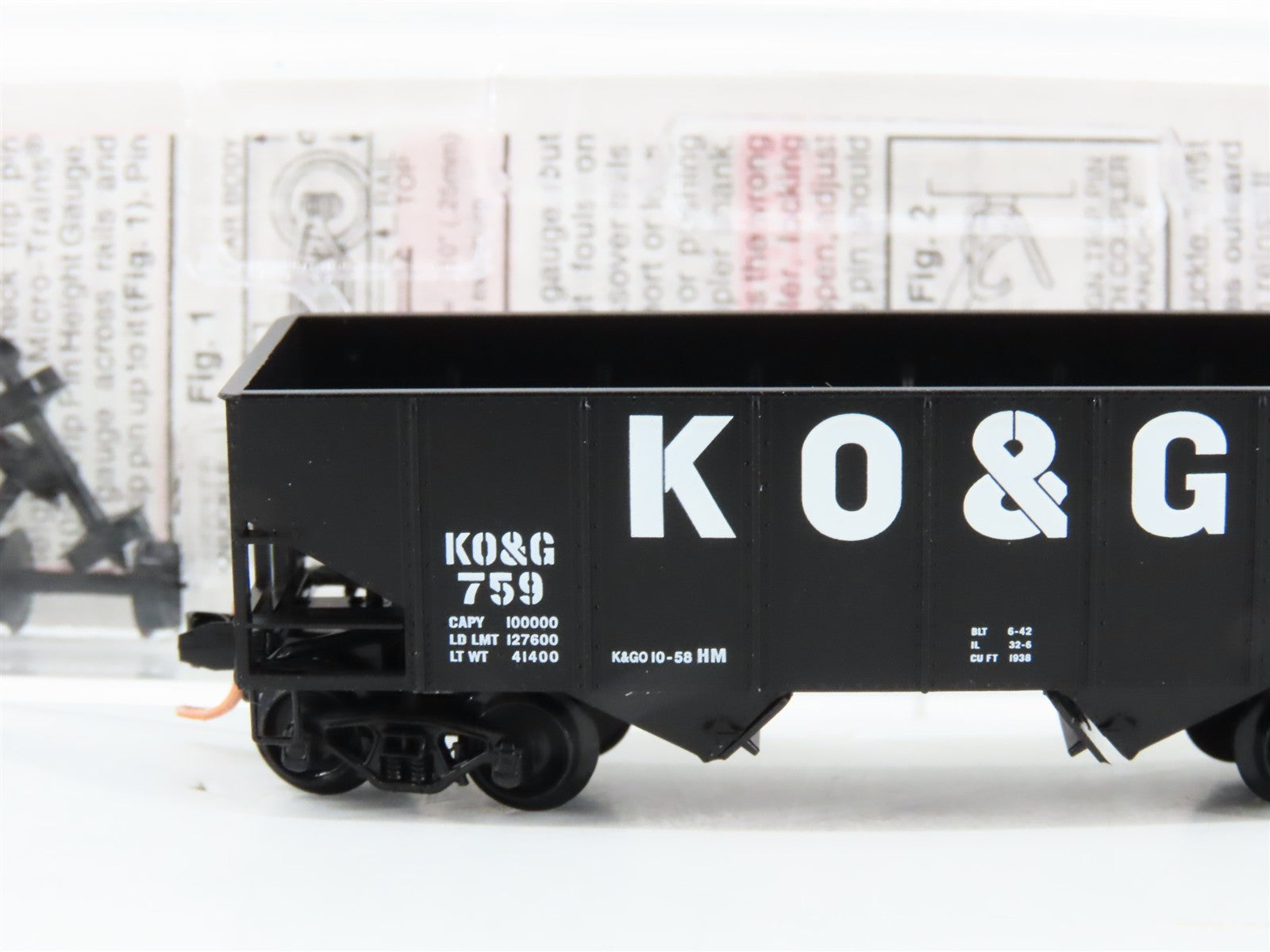 N Scale Micro-Trains MTL 56360 Kansas, Oklahoma and Gulf 33' 2-Bay Hopper RTR