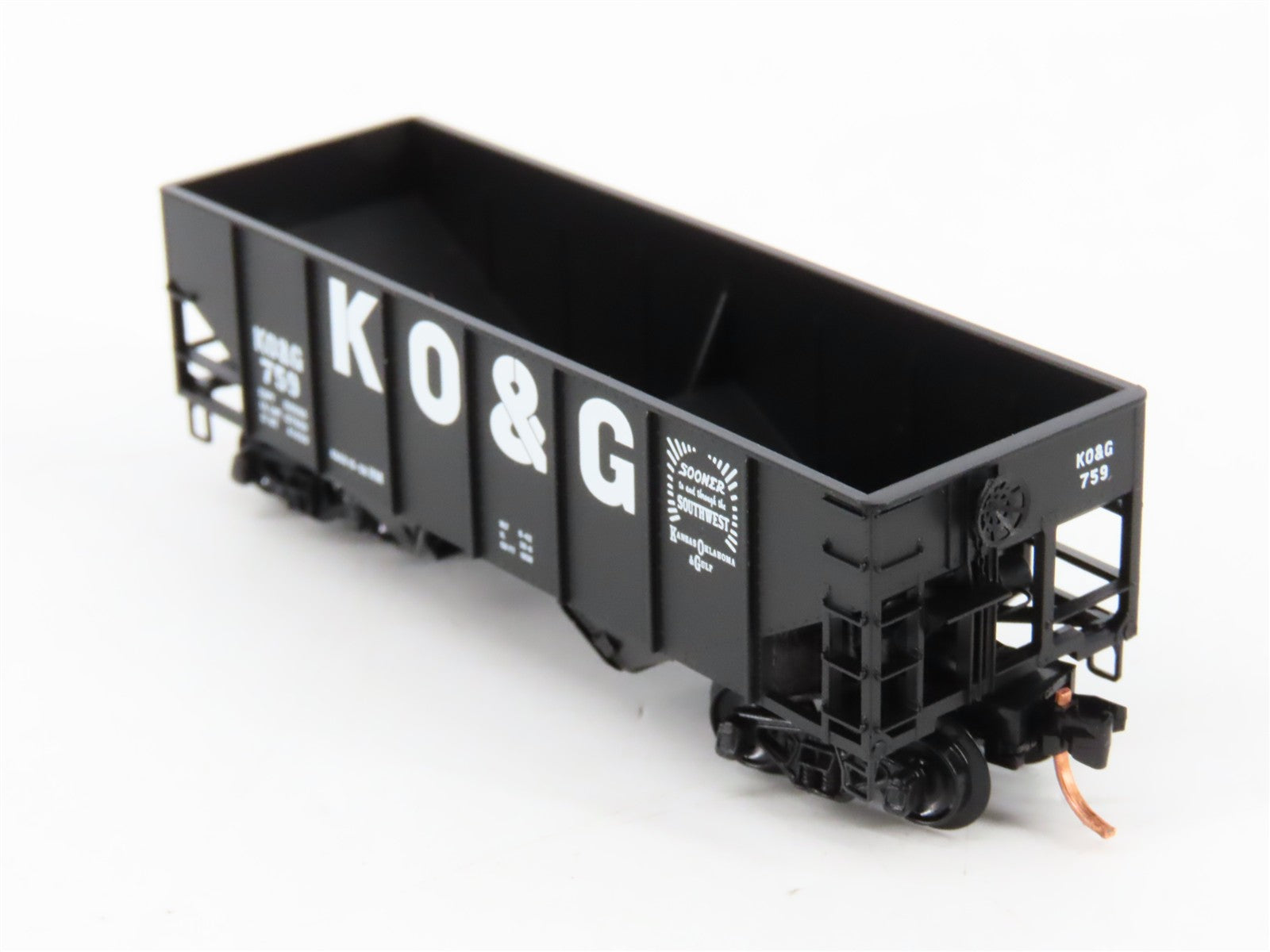 N Scale Micro-Trains MTL 56360 Kansas, Oklahoma and Gulf 33' 2-Bay Hopper RTR