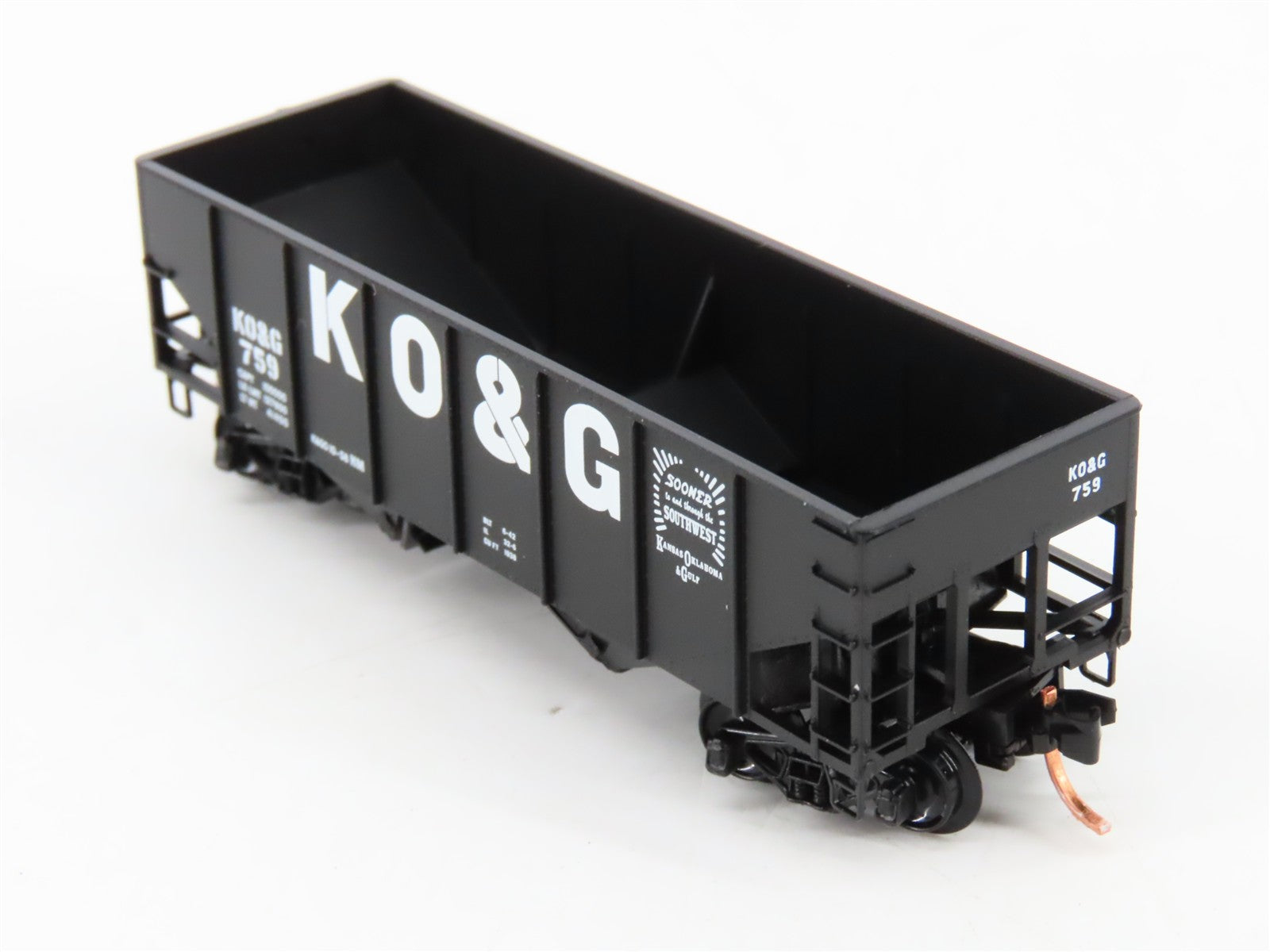 N Scale Micro-Trains MTL 56360 Kansas, Oklahoma and Gulf 33' 2-Bay Hopper RTR