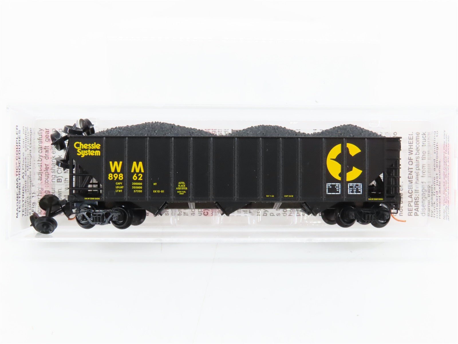 N Scale Micro-Trains MTL 108150 WM Western Maryland 3-Bay Open Hopper 89862 RTR