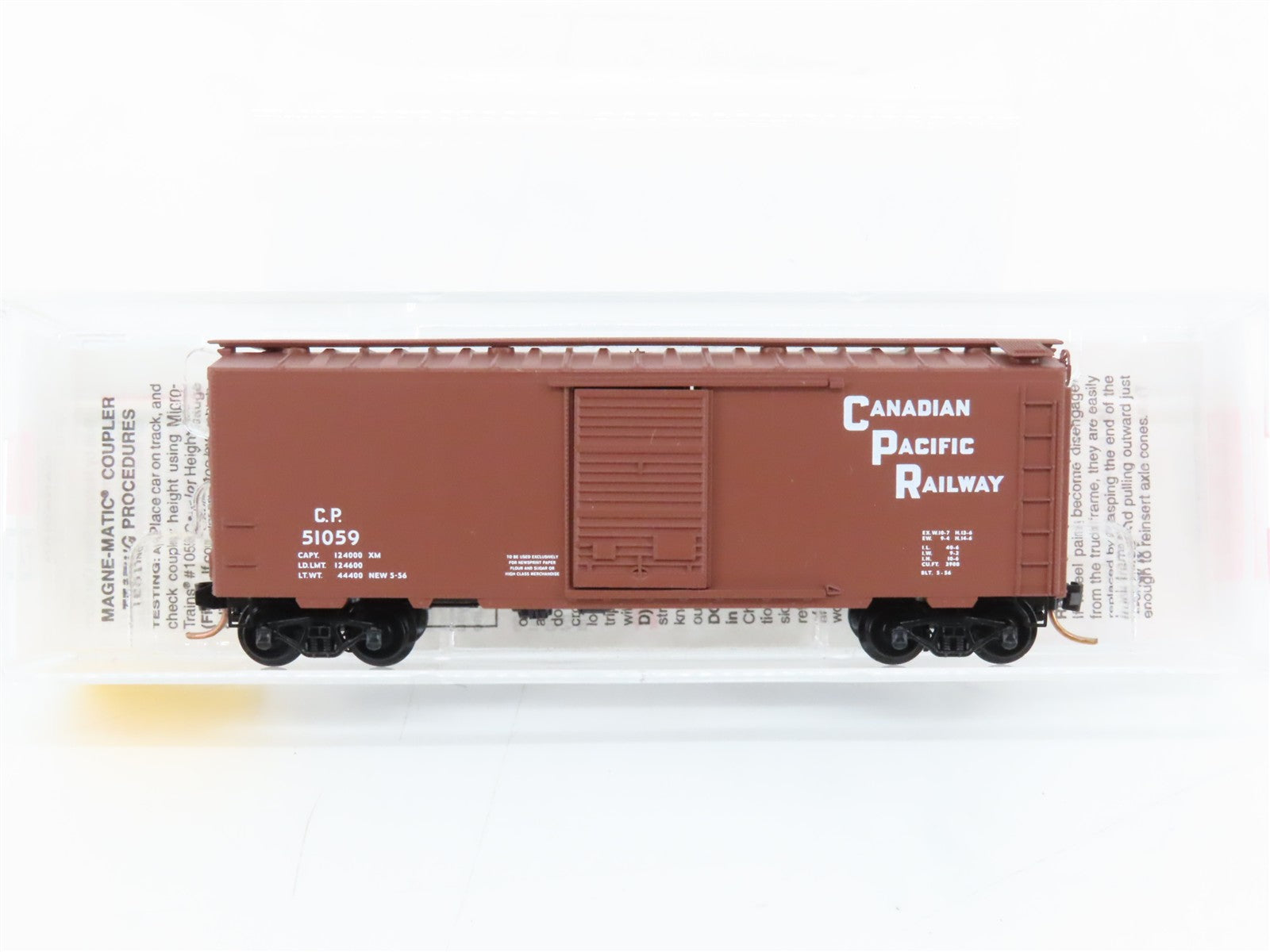 N Scale Micro-Trains MTL 20436/2 CP Canadian Pacific 40' Box Car 51059 RTR