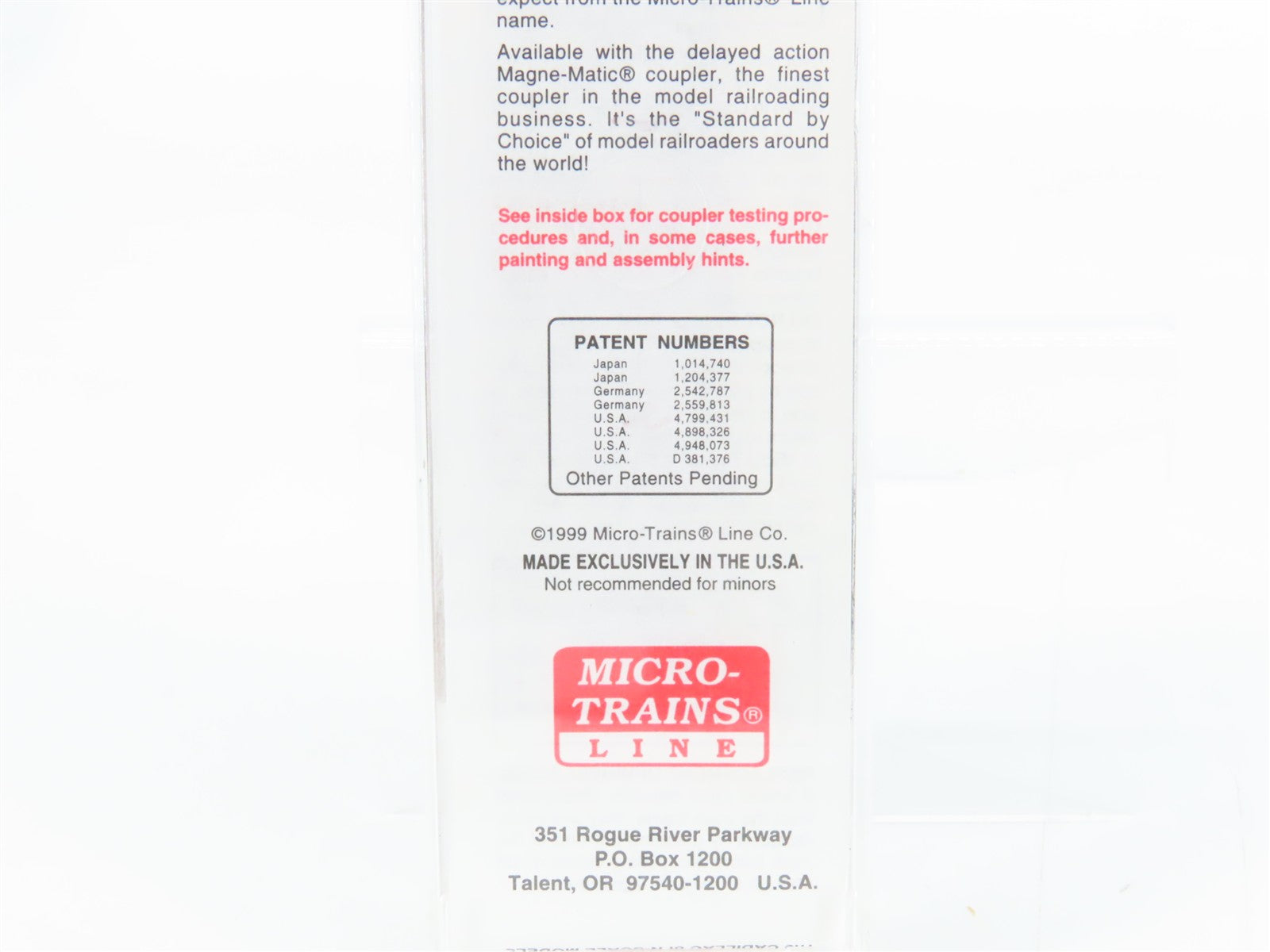 N Scale Micro-Trains MTL 20436/2 CP Canadian Pacific 40' Box Car 51059 RTR