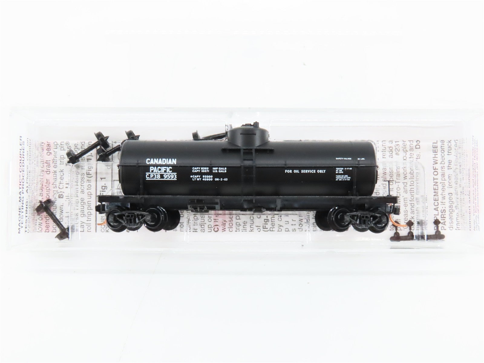 N Scale Micro-Trains MTL 65590 CP Canadian Pacific 39' Tank Car 389593 RTR