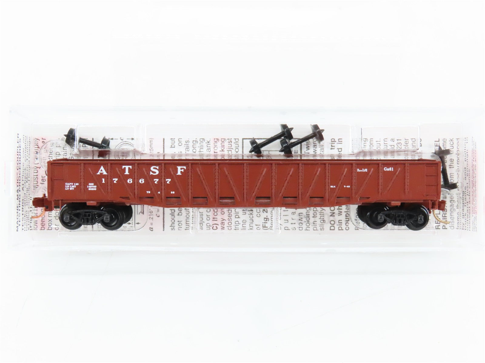 N Scale Micro-Trains MTL 62030 Atchison, Topeka & Santa Fe 50' Gondola RTR