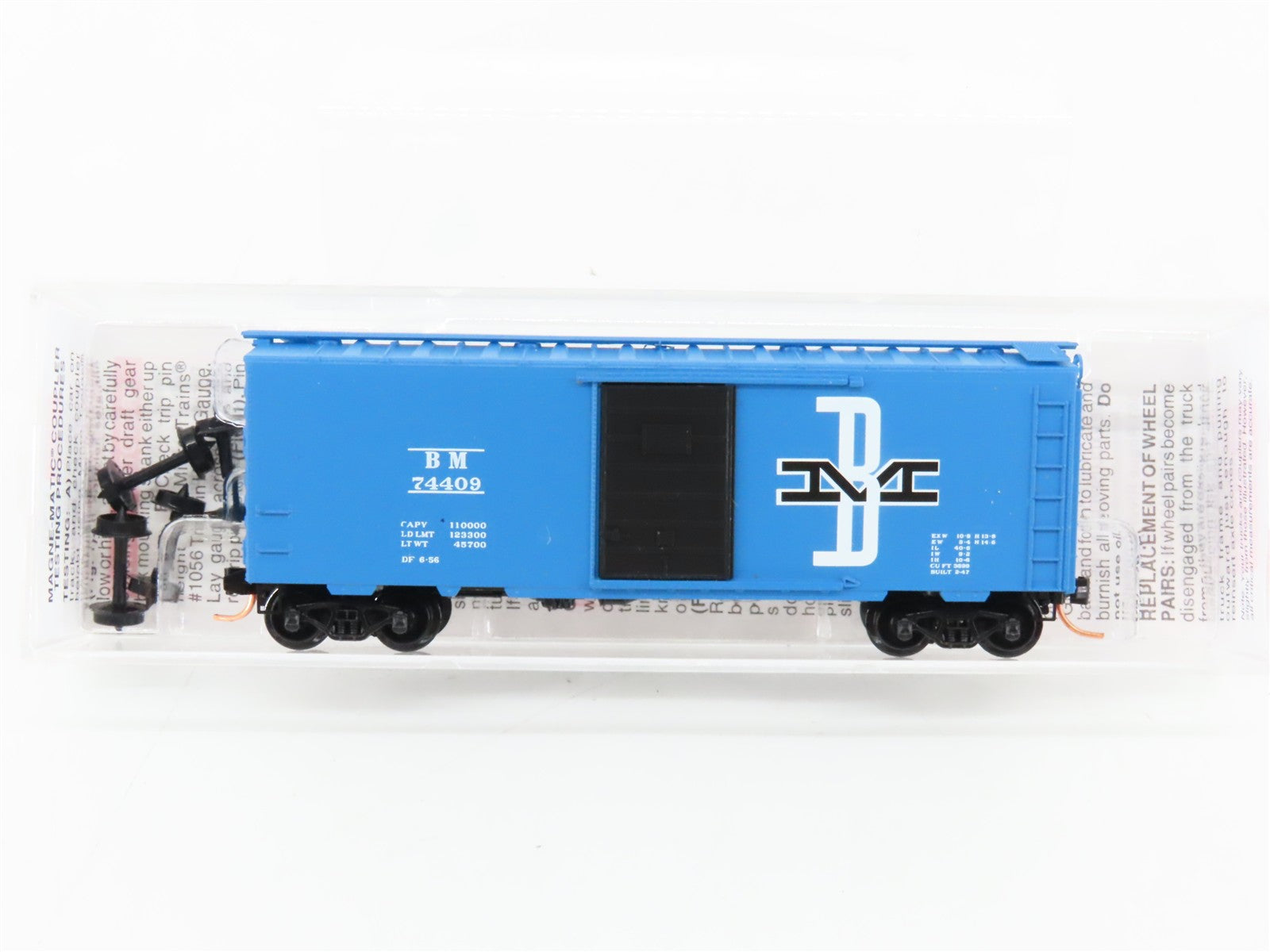 N Scale Micro-Trains MTL 20140 BM Boston & Maine 40' Box Car 74409 RTR