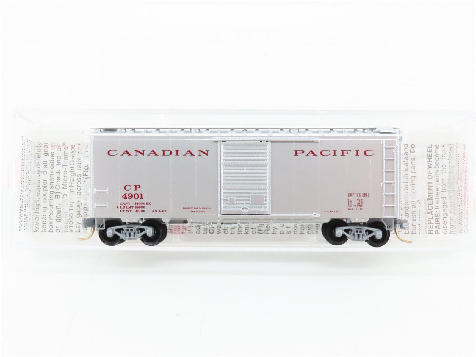 N Scale Micro-Trains MTL 20546 CP Canadian Pacific 40' Single Door Box Car RTR