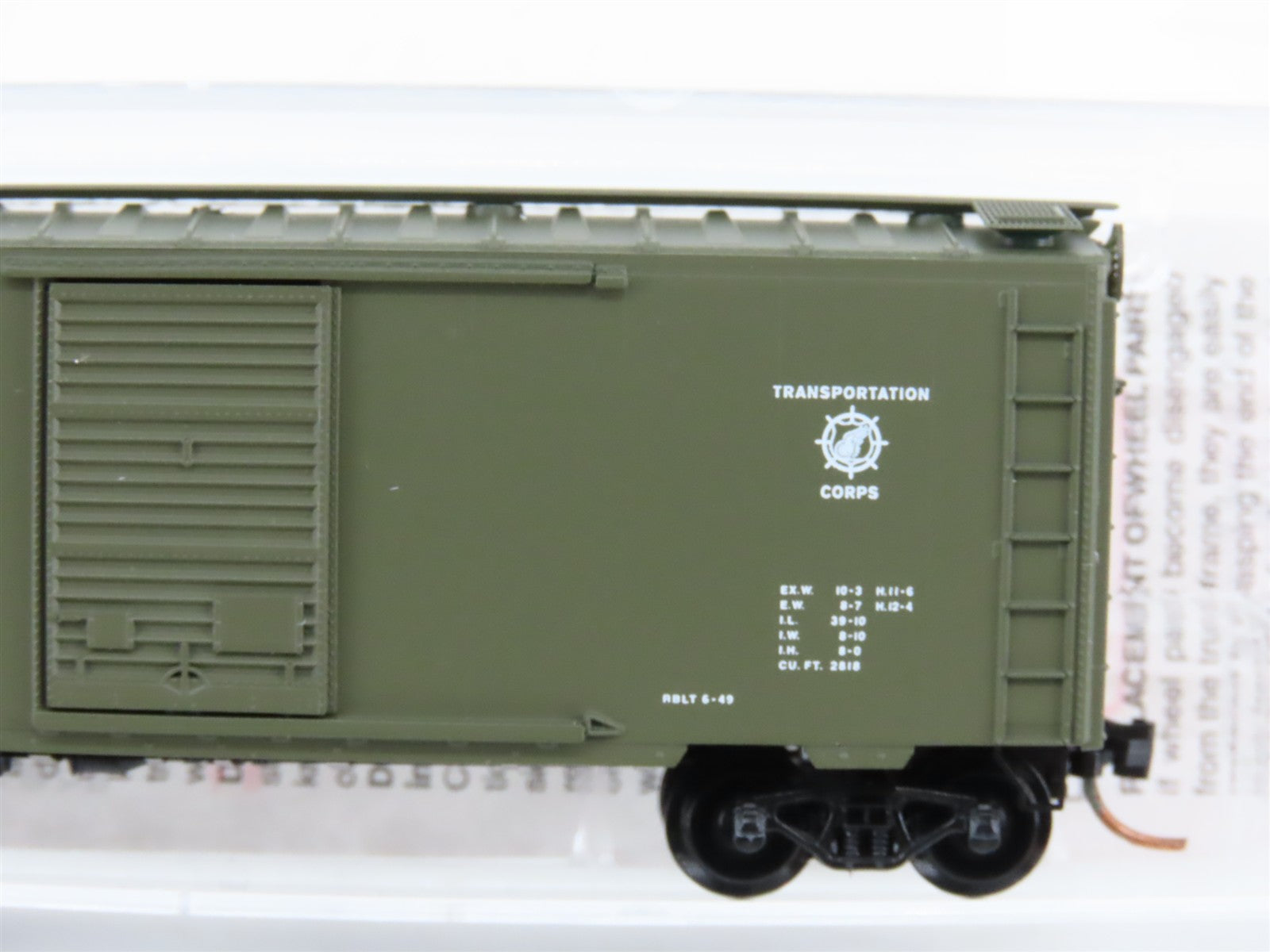 N Scale Micro-Trains MTL 20456 USAX United States Army 40' Box Car 24679 RTR