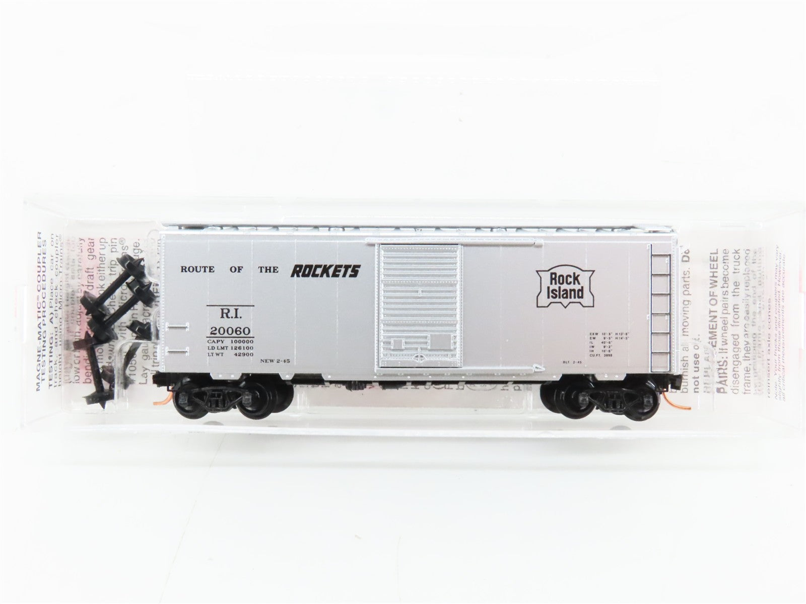 N Scale Micro-Trains MTL 20676 R.I. Rock Island 40' Box Car 20060 RTR