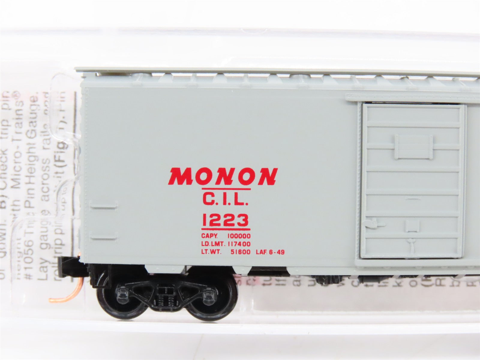 N Scale Micro-Trains MTL 20576 C.I.L. Monon 40' Box Car 1223 RTR