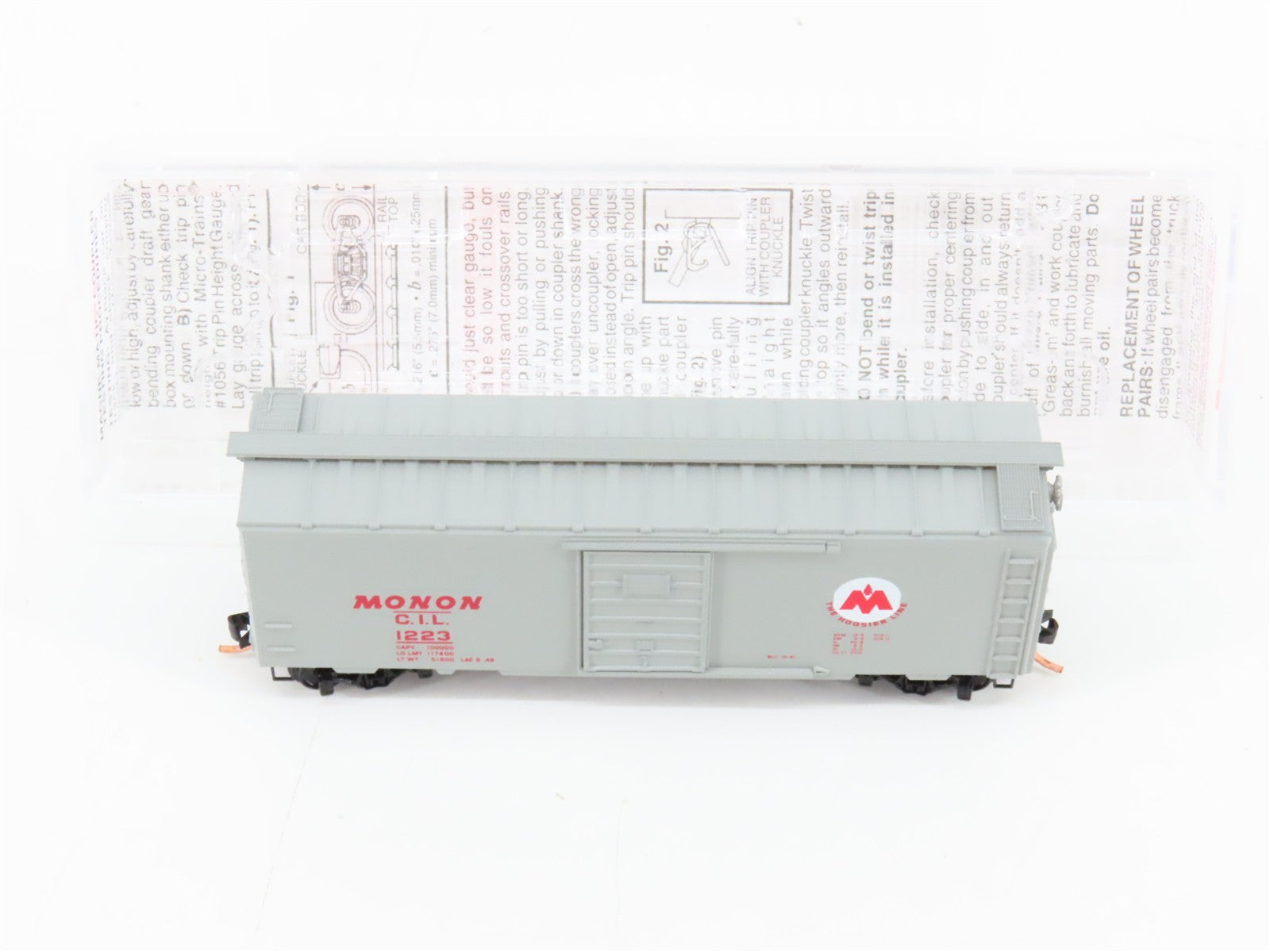 N Scale Micro-Trains MTL 20576 C.I.L. Monon 40' Box Car 1223 RTR