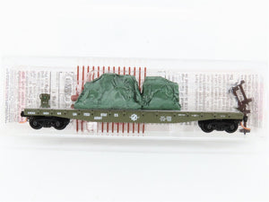 N Scale Micro-Trains MTL 45180 USAX United States Army 50' Flat Car 38065 RTR