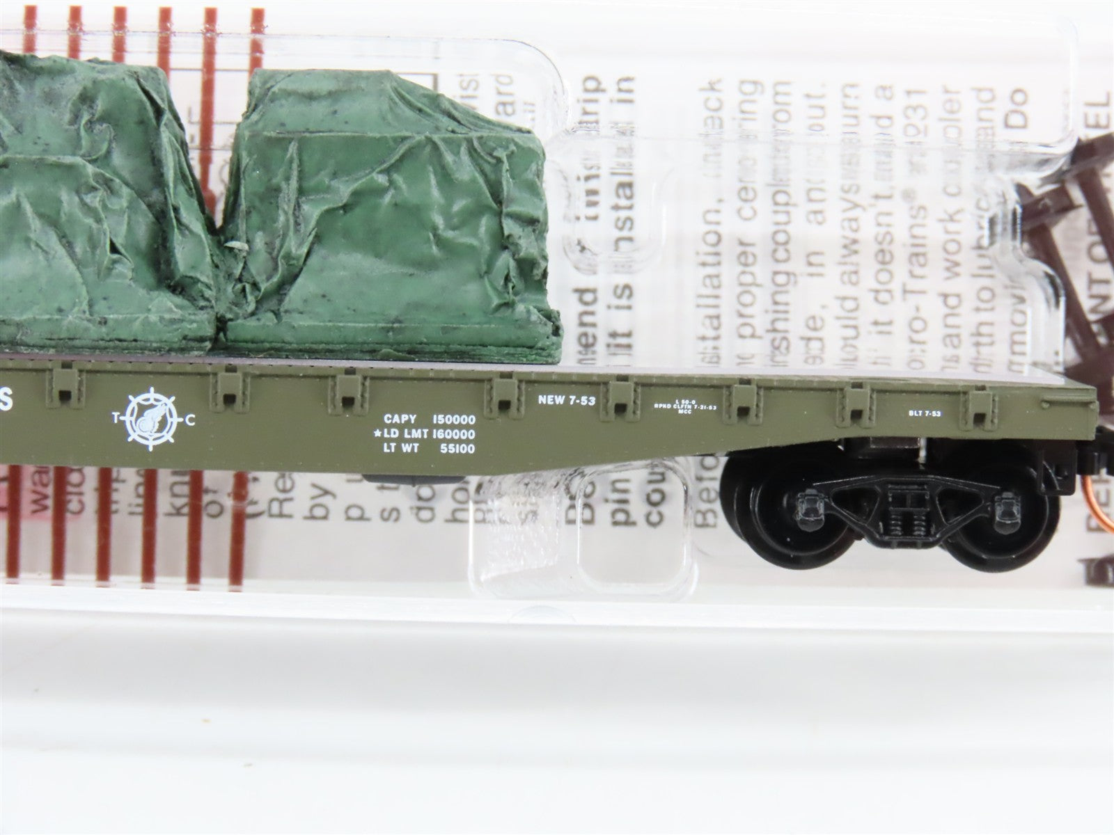 N Scale Micro-Trains MTL 45180 USAX United States Army 50' Flat Car 38065 RTR