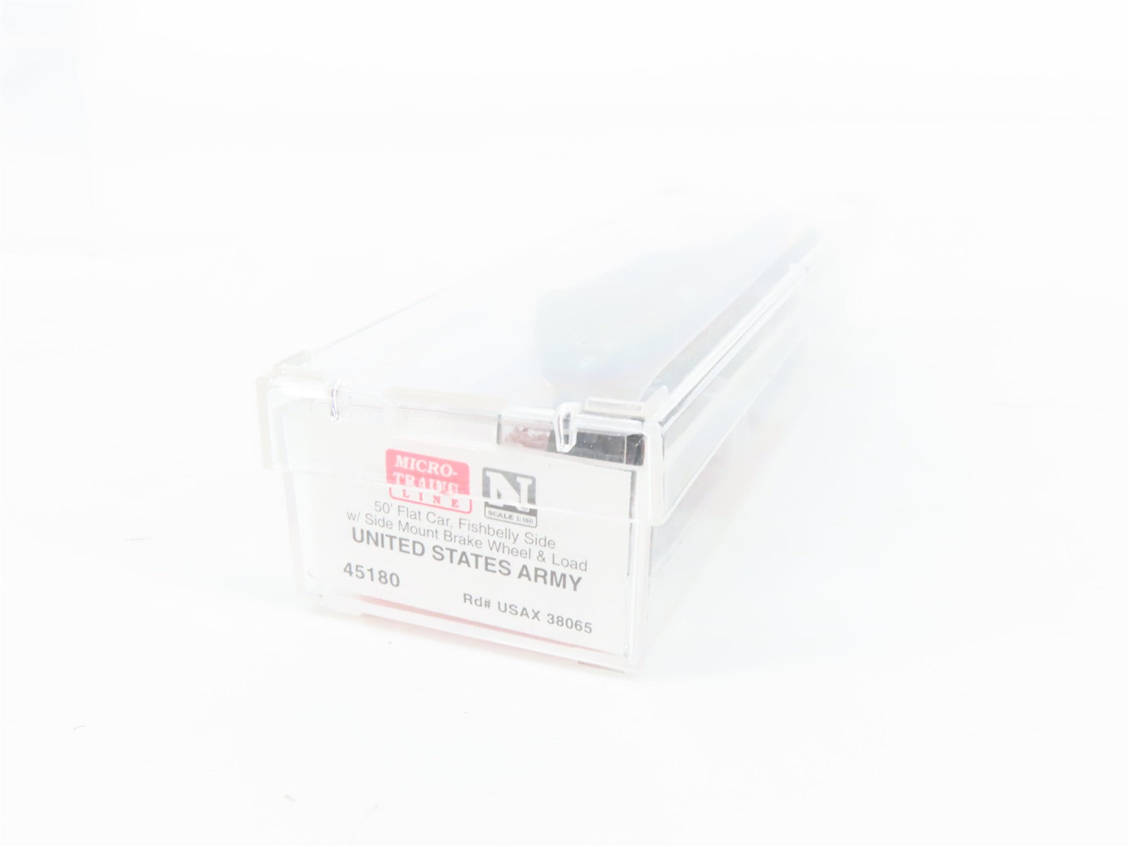 N Scale Micro-Trains MTL 45180 USAX United States Army 50' Flat Car 38065 RTR