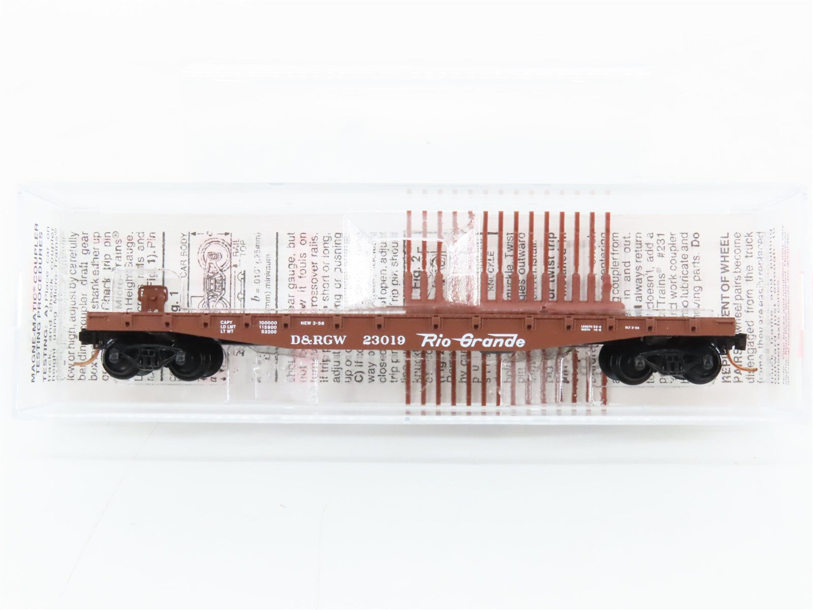 N Scale Micro-Trains MTL 45060 Denver & Rio Grande Western 50' Flat Car RTR