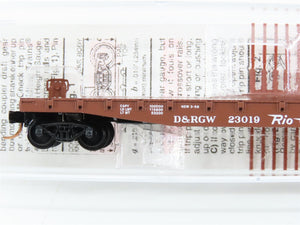 N Scale Micro-Trains MTL 45060 Denver & Rio Grande Western 50' Flat Car RTR